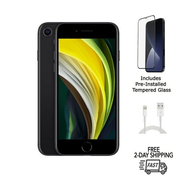 Pre-Owned Unlocked Apple iPhone SE (2nd Gen) A2275 Cell Phone 128GB 3GB RAM Black