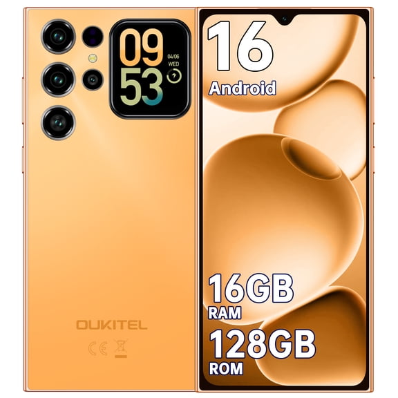 Unlocked Cell Phone 16gb(4+12expansion)+128gb Rear Secondary Screen Design Oukitel C62 Lightweight Smartphone 5150mAh Battery 6.88Inch 13mp+5mp Mobile Phone For Urban Elites Daily Use