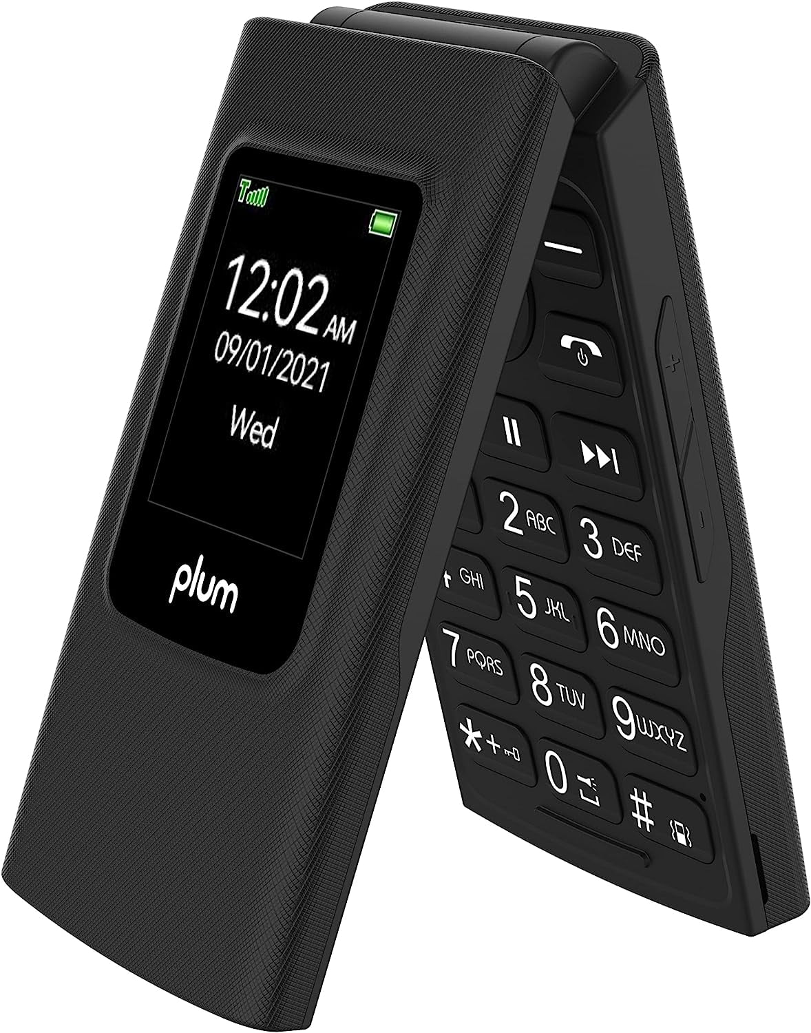 Unlocked Flip Phone 4G LTE - Plum Flipper D280 - Black