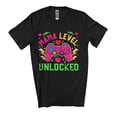 thumbnail image 1 of Unlocked Mama Level; Colorful Mother's Pregnancy Game Controller Gamer; Gaming Family Unisex T-Shirt, 1 of 4
