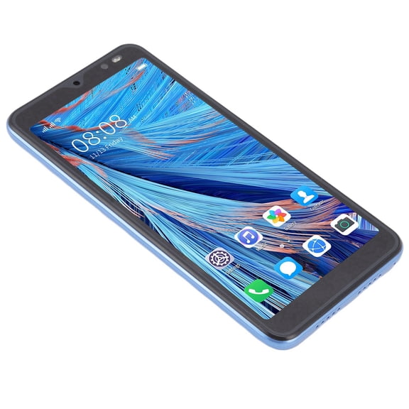 Unlocked Mobile Phone 5.45 Inch 13.8 cm Screen 2GB RAM 32GB ROM Dual SIM Dual Standby Cell Phone Quad Core 2200mAh Built-in Battery Face Recognition Blue