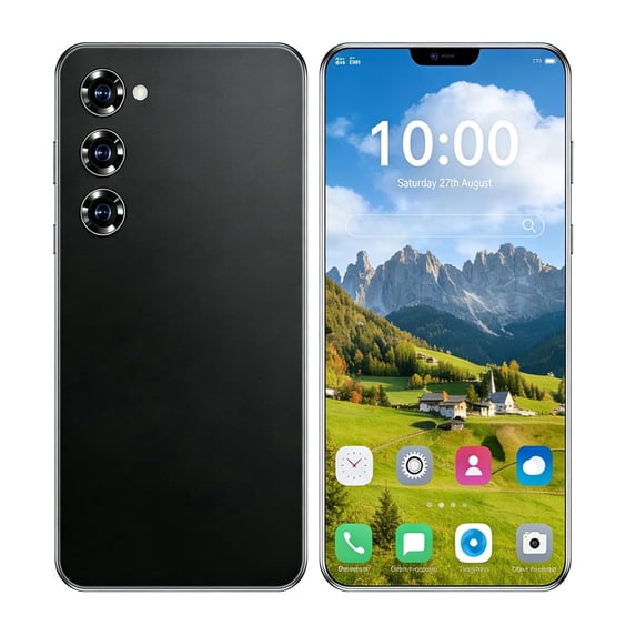 Unlocked Phone,12GB+512GB 5G Cell Phones,6.8" HD Smartphone, Android 14.0 Cell Phone 6800mAh Battery 72MP Camera Dual SIM Dual Standby(Black)