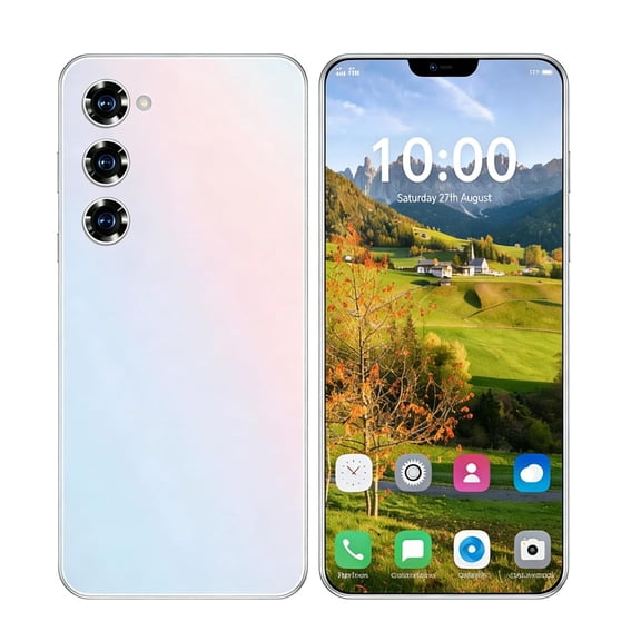 Unlocked Phone,12GB+512GB 5G Cell Phones,6.8" HD Smartphone, Android 14.0 Cell Phone 6800mAh Battery 72MP Camera Dual SIM Dual Standby(White)