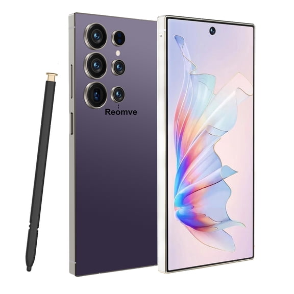 Unlocked Phone 256GB+8GB Smartphone with Tool Pen, Android 14.0 Phone,6800mAh Battery 5G Dual SIM Dual Standby(Purple)