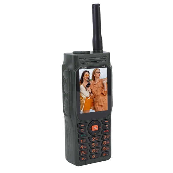 Unlocked Retro 2G Big Key Mobile Phone with 2.4-inch Screen and Dual SIM Slots, Green - US Plug (7.09 in / 18.0 cm)