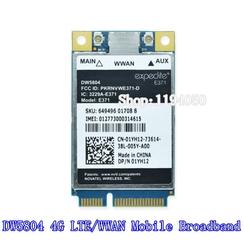 Unlocked Wireless DW5804 4G LTE / Mobile for Broadband Access 01YH12 E371 PCI-E 3G / 4G Cards WLAN Module WCDMA Modem