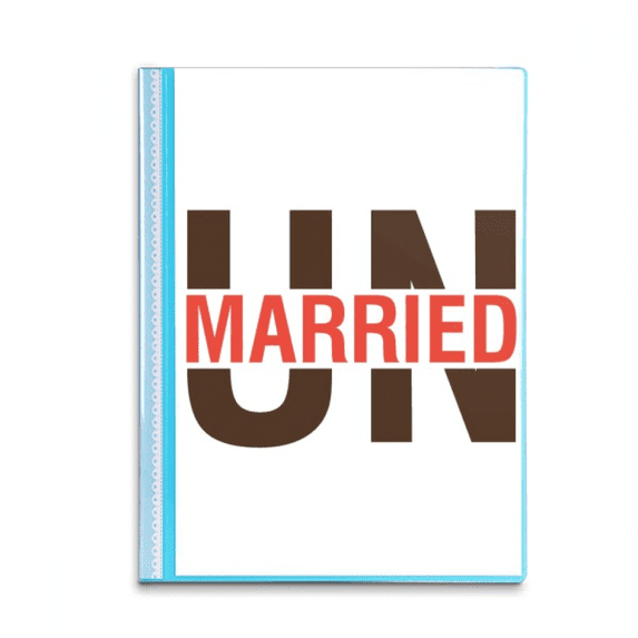 Unmarried Marriage Faly Status Book Sheet Protectors Portfolio Binder Folder