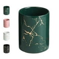 thumbnail image 1 of Unmbo Ceramic Marble Toothbrush Cup,Porcelain Golden Grain Bathroom Tumbler,Toothbrush Holder,Bathroom Cup, 1 of 6