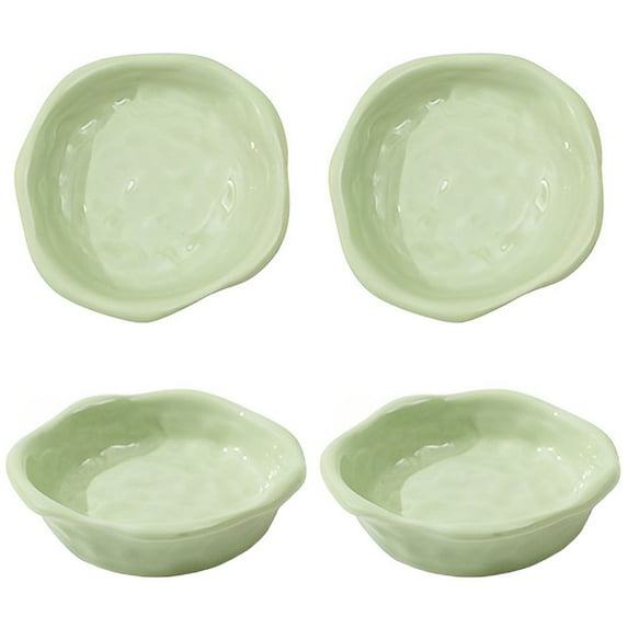 Ceramic Pinch Bowls, 3.5 Oz Small Bowls For Dipping - Cooking Prep & Charcuterie Board Bowls-green-Set of 4