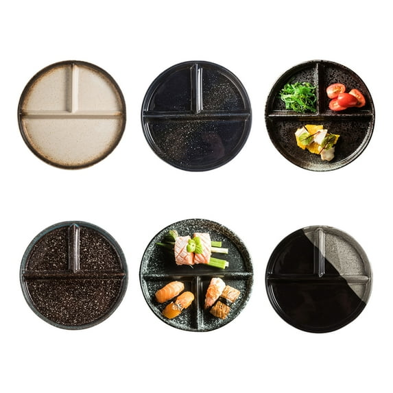 Unmbo Divided Plates for Adults,Portion Control Bariatric Plates,3 Section Lunch Tray
