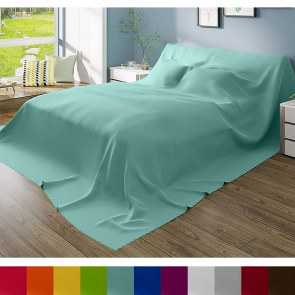 Dustproof Sheets Flat Cover Bed Sheet Furniture Protector Cover For Indoor-blue-100x120cm(39x47in)