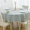 thumbnail image 1 of Lace Side Tablecloth Cotton Linen Table Cloth Thick Decoration Round Table Cover-D-diameter:90cm(35inch), 1 of 5