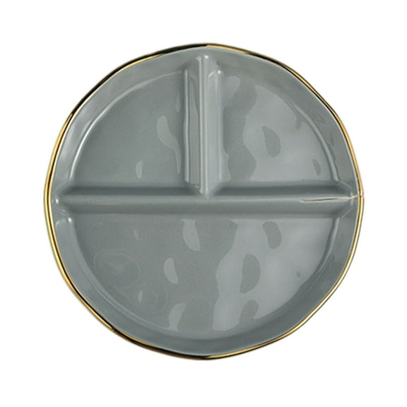 Unmbo Porcelain Plates,Divided Plates for Adults,Ceramic Portion Control Plate