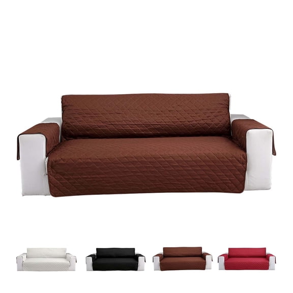 Unmbo Reversible Sofa Cover,Sofa Slipcover Couch Cover with Elastic Straps Quilted Non Slip Washable Furniture Protector
