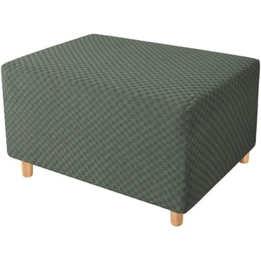 Unmbo Stretch Ottoman Cover,Rectangle Ottoman Slipcover Removable Washable Spandex Folding Storage Stool Protector Cover