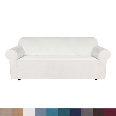 Unmbo Stretch Sofa Cover Velvet Sofa Slipcover 1/2/3/4 Seater Couch Cover Soft Non Slip Washable 1 Pieces Furniture Protector with Elastic Bottom