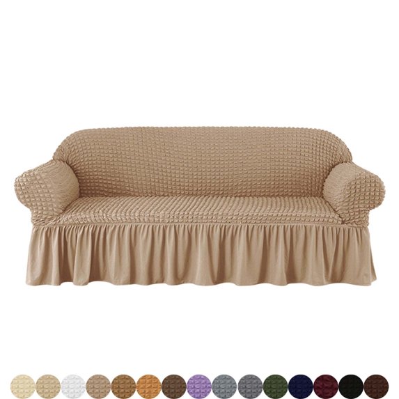 Unmbo Stretch Sofa Cover,Velvet Sofa Slipcover Couch Cover Soft Furniture Protector with Elastic Bottom