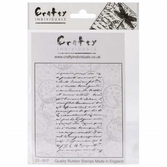 Unmounted Rubber Stamp 4.75''X7'' Pkg-French Script