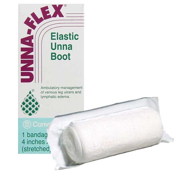 Unna-Flex Unna Boot Stretch White Elastic 4" x 10 Yd with Zinc Oxide 650941, 12 Ct