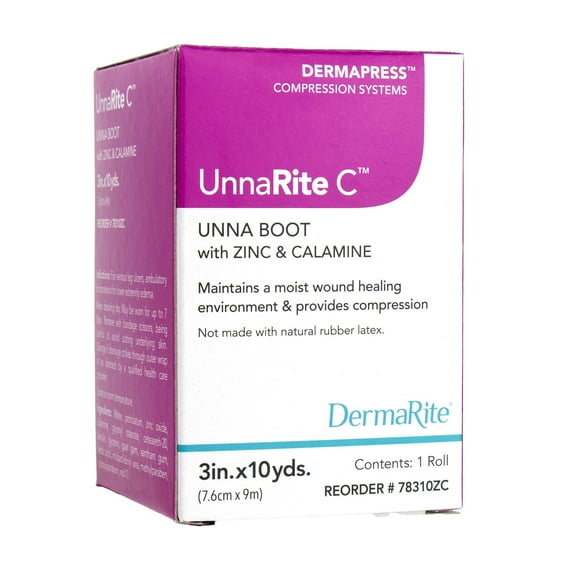 UnnaRite C Unna Boot White 3" x 10 Yd with Zinc Oxide 78310ZC, 1 Ct