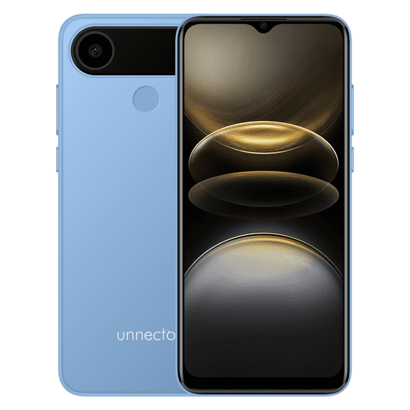 Unnecto Eco One (Unlocked) 128GB GSM Android Smartphone with Case, US Warranty - Baby Blue