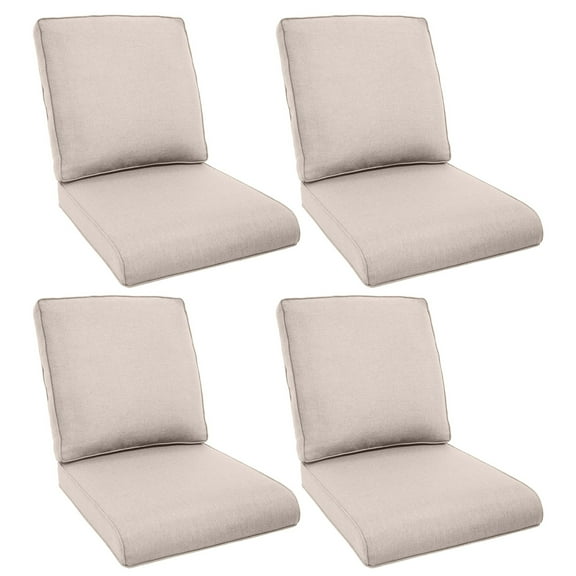 Unnifurnzi Outdoor Chair Cushions Set of 4-22 x 25 x 4 Inch High Density Sponge Patio Deep Seat Cushions Outdoor Furniture Cushions for Chair Sofa Couch-Beige