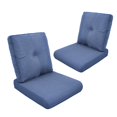 thumbnail image 1 of Unnifurnzi Outdoor Deep Seat Cushions Set of 2-22 x 25 x 4 Inch Outdoor Furniture Cushion with Water Resistant & Removable Cover Outdoor Chair Cushion for Patio Furniture Sofa Couch-Blue, 1 of 7