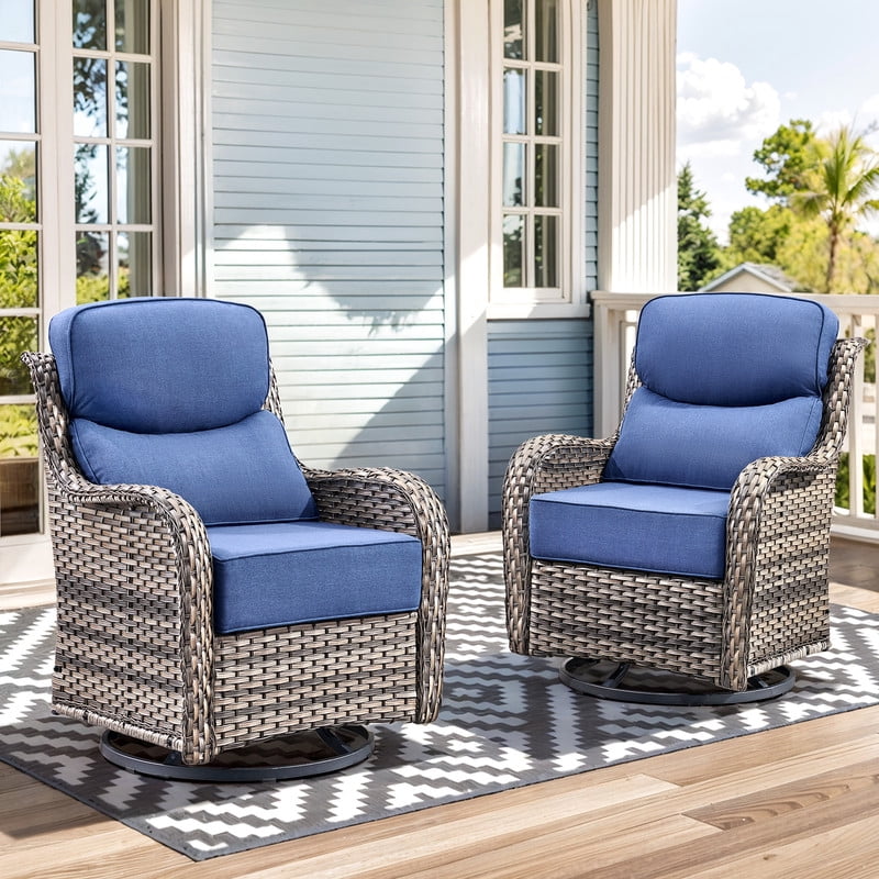 Unnifurnzi Outdoor Swivel Glider Patio Chairs Patio Swivel Chairs Set ...