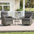 thumbnail image 1 of Unnifurnzi Outdoor Swivel Rocker Patio Chairs-6'' Thick Cushions Outdoor Rocking Chairs Set of 2 with Patio Side Table Patio Table and Chairs for Deck Porch Garden Balcony Poolside-Gray/Gray, 1 of 7