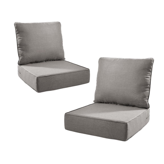 Unnifurnzi Patio Chair Cushions Set of 2-22 x 24 x 6 Inch Outdoor Furniture Cushion with Water Resistant & Removable Cover Outdoor Chair Cushion for Outdoor Furniture Sofa Couch-Gray