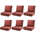 thumbnail image 1 of Unnifurnzi Patio Chair Cushions Set of 6-22 x 24 x 6 Inch Outdoor Furniture Cushion with Water Resistant & Removable Cover Outdoor Chair Cushion for Outdoor Furniture Sofa Couch-Red, 1 of 7