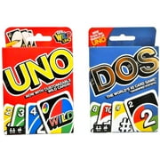 Mattel Uno Card Game Bundled with Dos Card Game, Multicolor