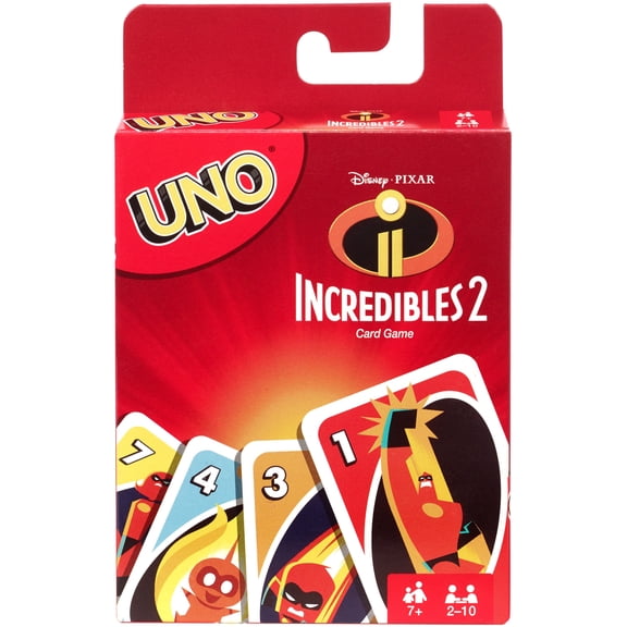 Uno Disney and PixarS incredibles 2 Card Game for Players 7 Years and Older