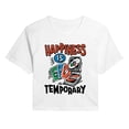 thumbnail image 1 of Uno - Happiness is Temporary - Juniors Cropped Graphic T-Shirt, 1 of 5