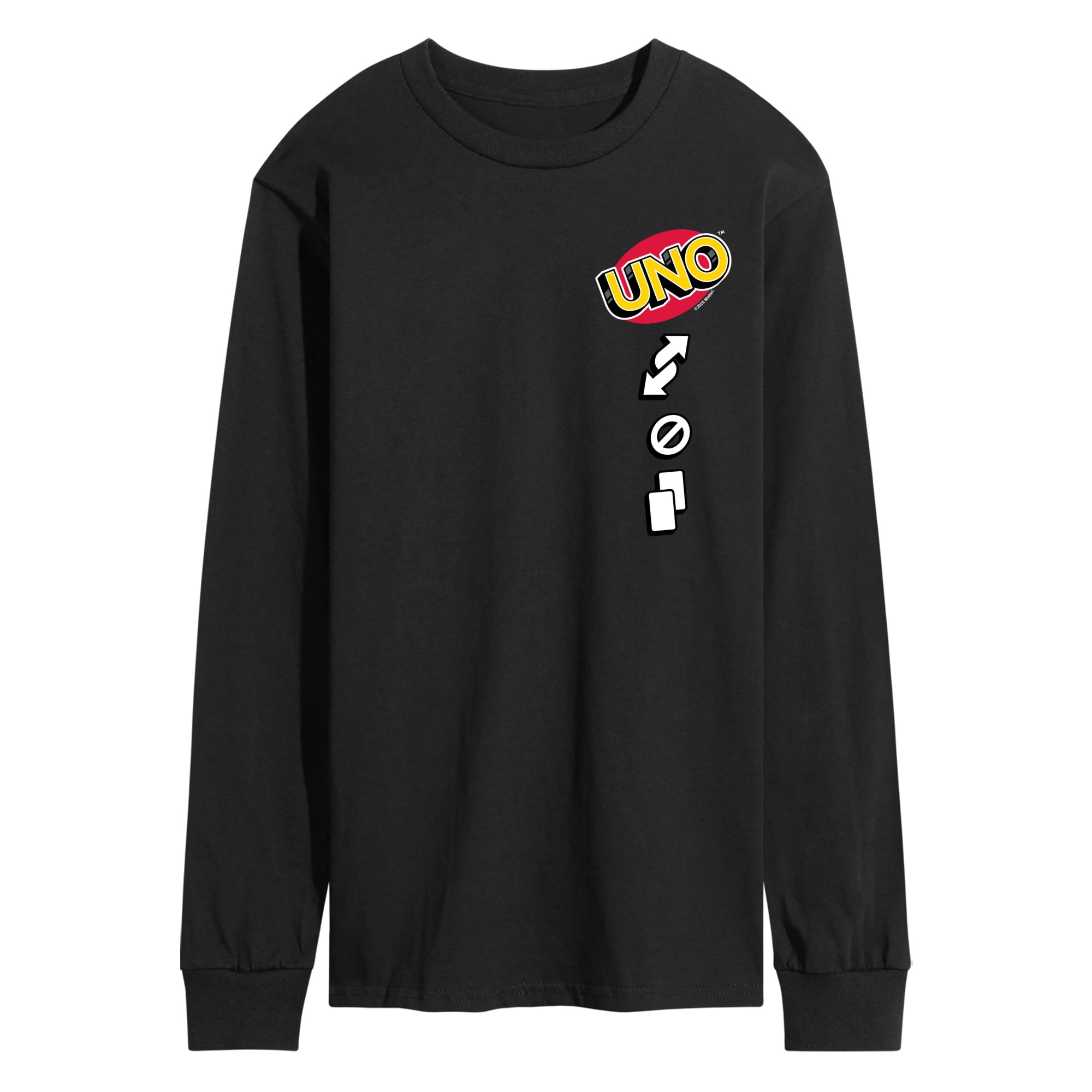 Uno - Logo & Icons - Men's Long Sleeve Graphic T-Shirt