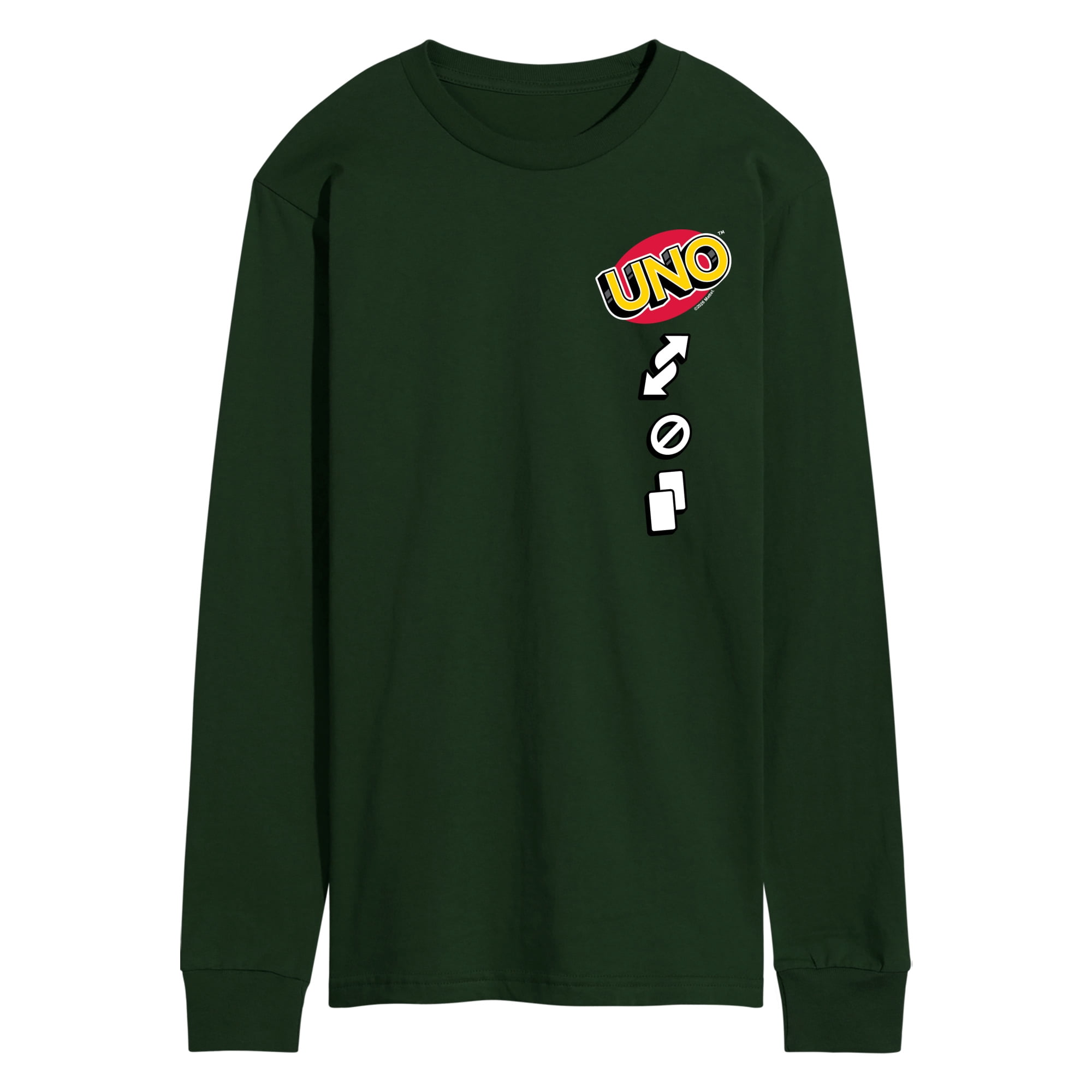 Uno - Logo & Icons - Men's Long Sleeve Graphic T-Shirt