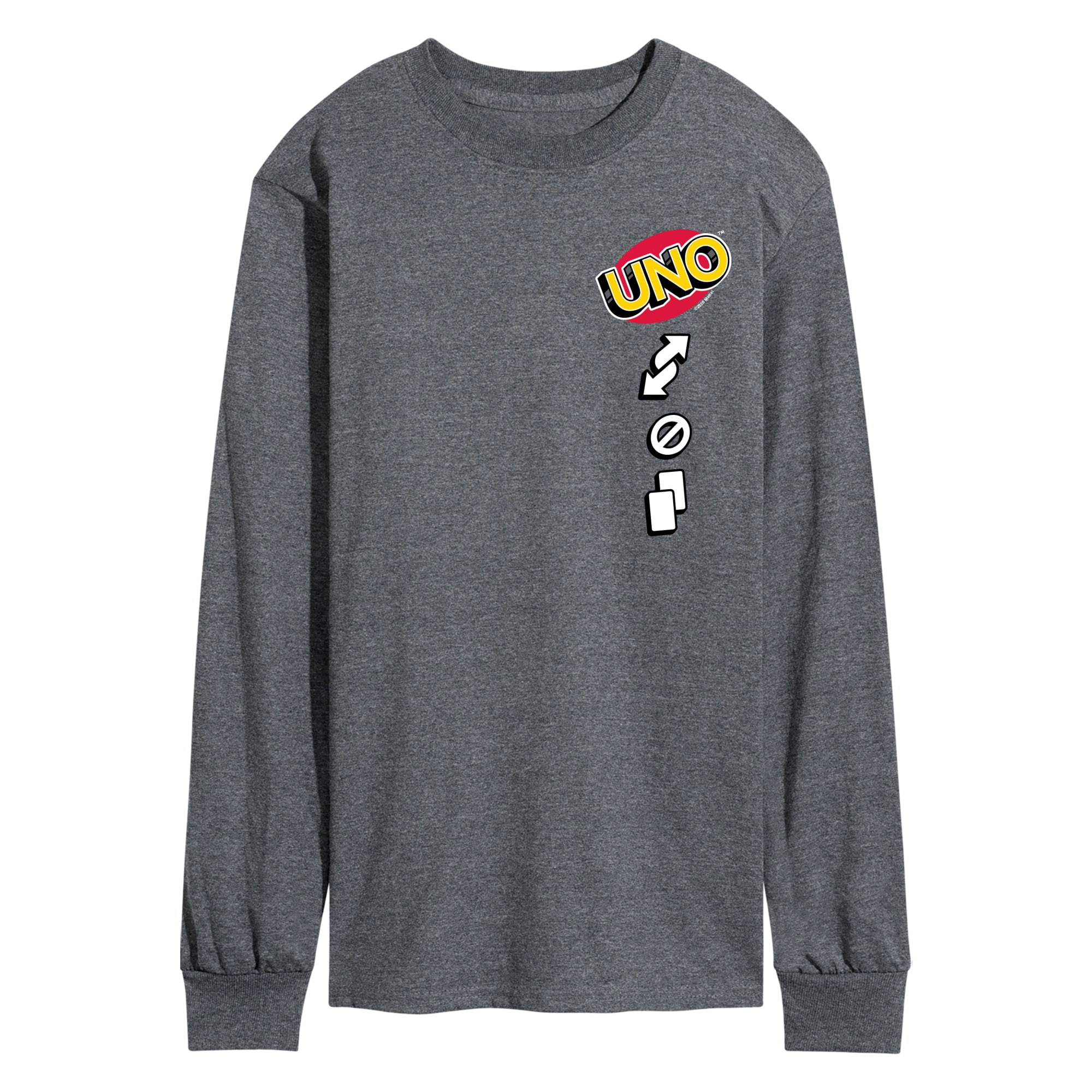 Uno - Logo & Icons - Men's Long Sleeve Graphic T-Shirt