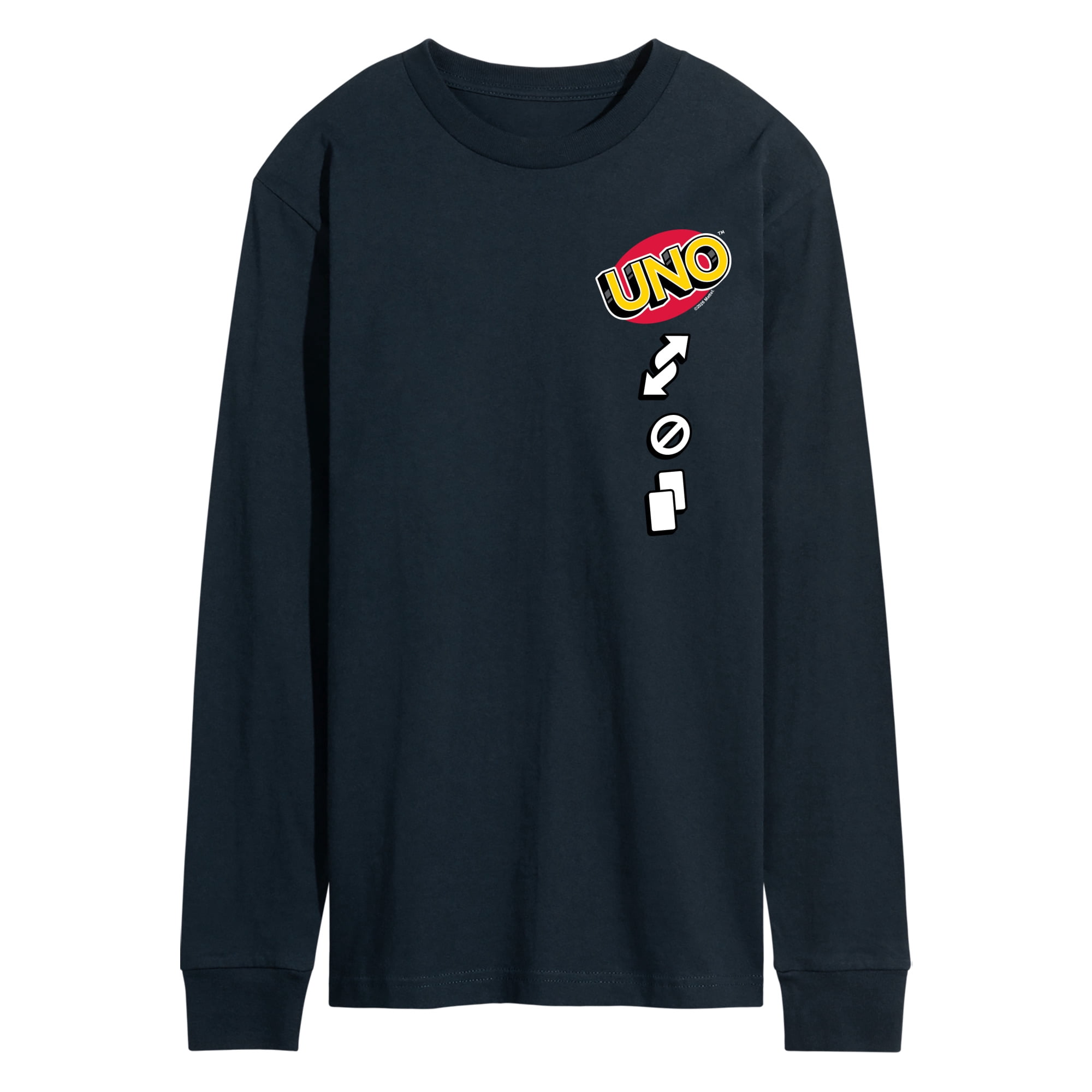 Uno - Logo & Icons - Men's Long Sleeve Graphic T-Shirt