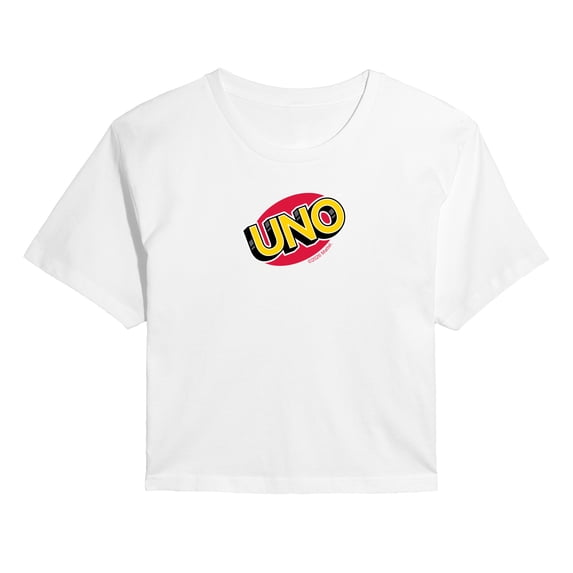 Uno - Logo - Juniors Cropped Graphic T-Shirt