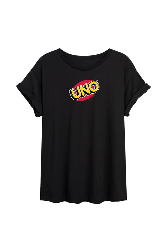 - Logo - Juniors Oversized Graphic T-Shirt