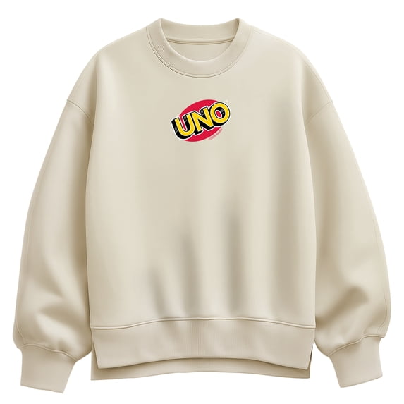 Uno - Logo - Women's Oversized Fleece Crew Sweatshirt