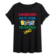 Uno - Looking Out for Numero Uno - Juniors Oversized Graphic T-Shirt