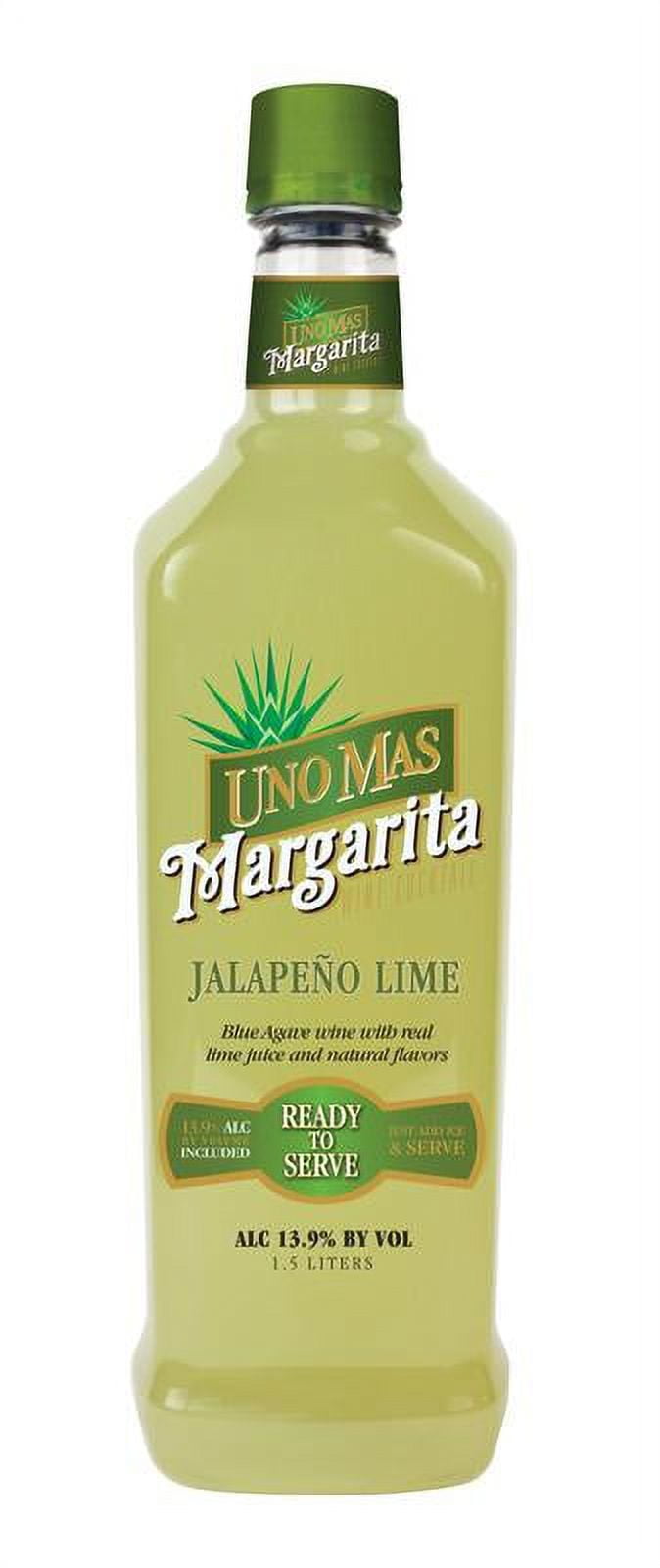 Uno Mas Spicy Lime Wine Cocktail, 13.9 ABV, 1.5L Glass Bottle, 10