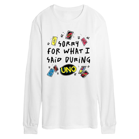 Uno - Sorry For What Said - Men's Long Sleeve Graphic T-Shirt