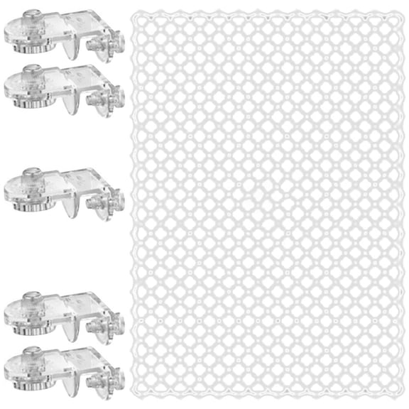 Unobtrusive Fish Tanks Protections Screen with 5 Holders Clear Acrylic Jump Prevention