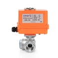 thumbnail image 1 of Unox 1/2" (DN15) 220V AC Motorized Ball Valve Three-Way T-Port Threaded Electrical Ball Valve Stainless Steel AISI304 Body 63 Bars Max Pressure For Water Air Control Valve, 1 of 1