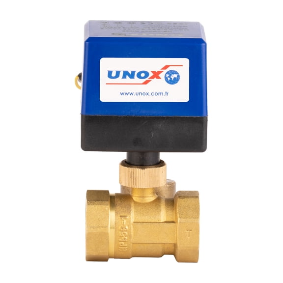 Unox 3/4" Motorized Ball Valve, Brass Body 220V AC Electrical Ball Valve, Premium Brass Motorized Ball Valve, Electrical Control, Durable & Reliable