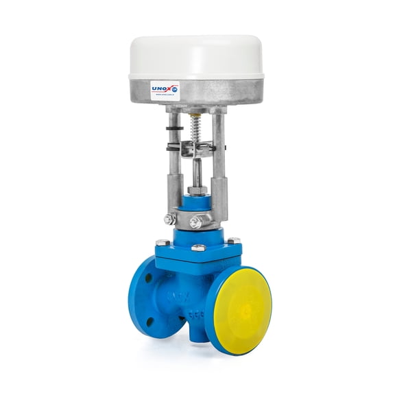 Unox DN40 2 Way Motorized On-Off Control Valve (Floating Control) PN25, max.220C