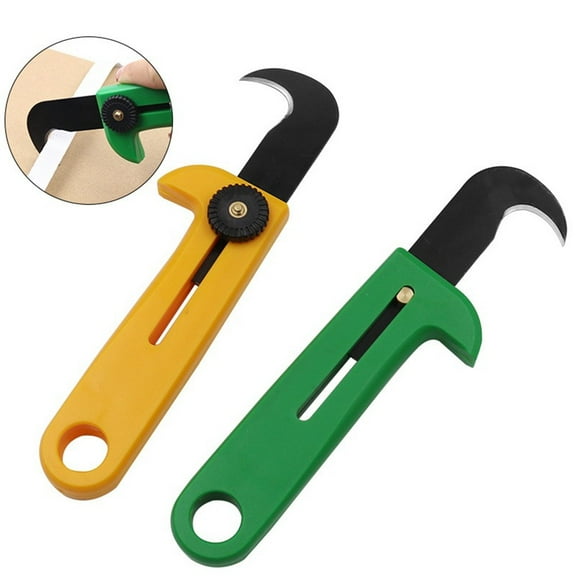 Unpacking Blade Portable Express Parcel Push Blade Keychain Hook Blade Survival Clip Cutter Tool Box Opener Yellow Smile Home