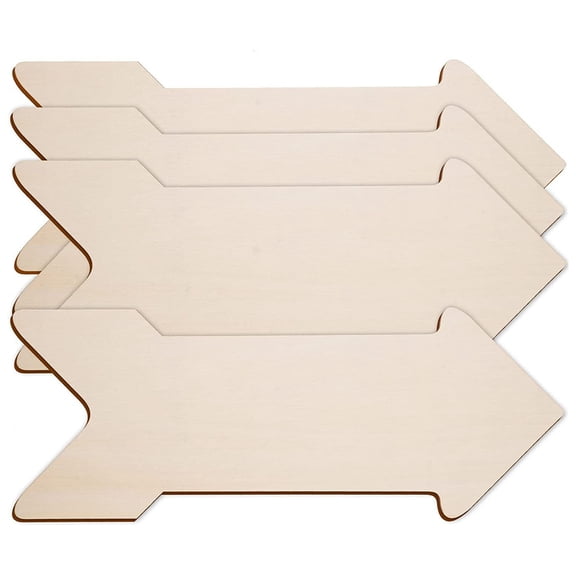 Unpainted Directional Arrows for Customes Wedding Decorations and Craft Room Organization